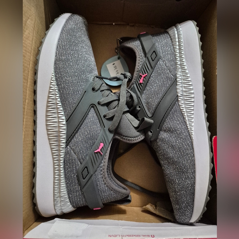 Puma Gray and Pink Sneakers